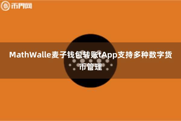 MathWalle麦子钱包转账tApp支持多种数字货币管理