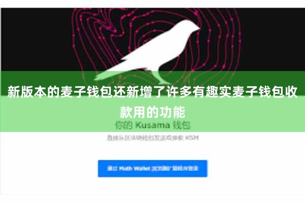 新版本的麦子钱包还新增了许多有趣实麦子钱包收款用的功能